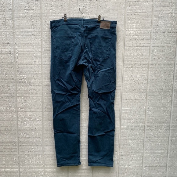 AG Adriano Goldschmeid The Graduate Tailored Leg Dark Teal Trouser Pants 40x35 - Picture 8 of 9